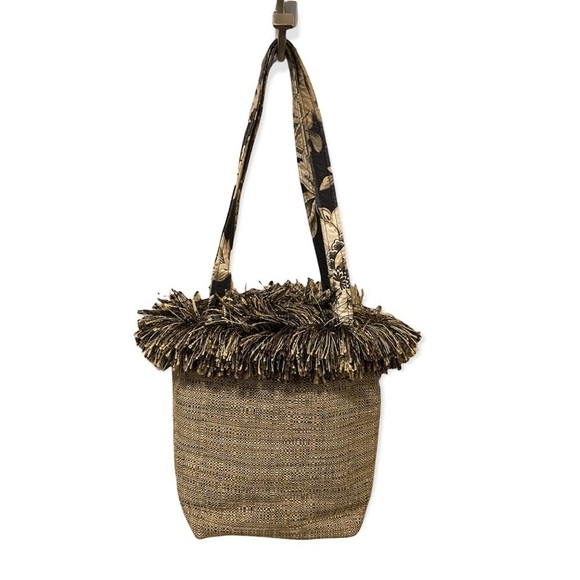 BAGOLITAS by Janice One of a Kind Brown Bag with Fringe NWOT - Picture 2 of 7